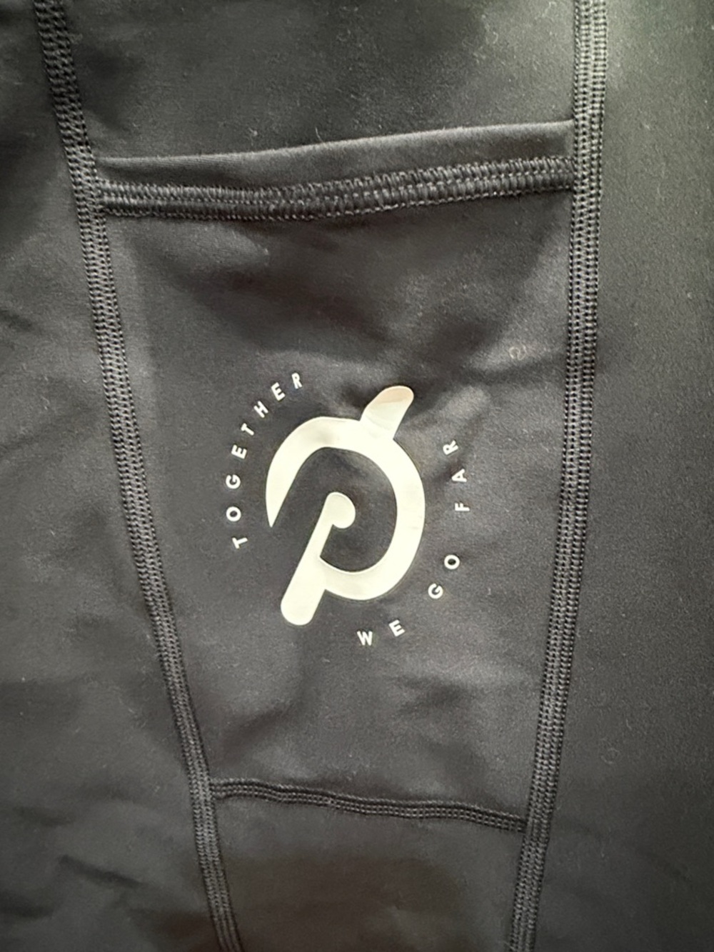 Peloton Black Bike Shorts with Logo Pocket - Picture 2 of 4